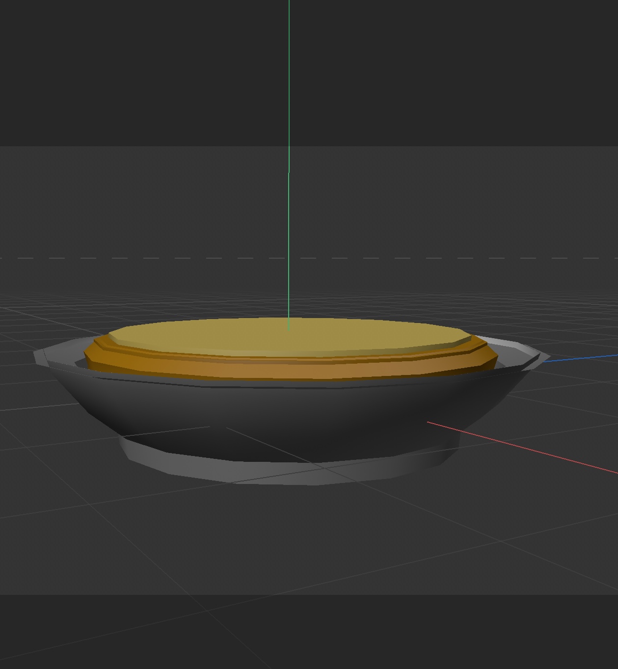 Side view of Egg tart 3d model